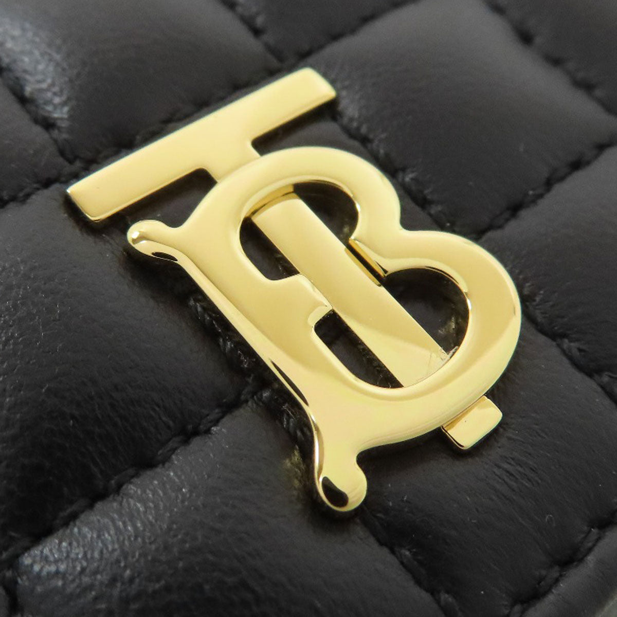 BURBERRY バーバリー ローラ TBロゴ 二つ折り財布（小銭入れあり） レザー レディース 中古