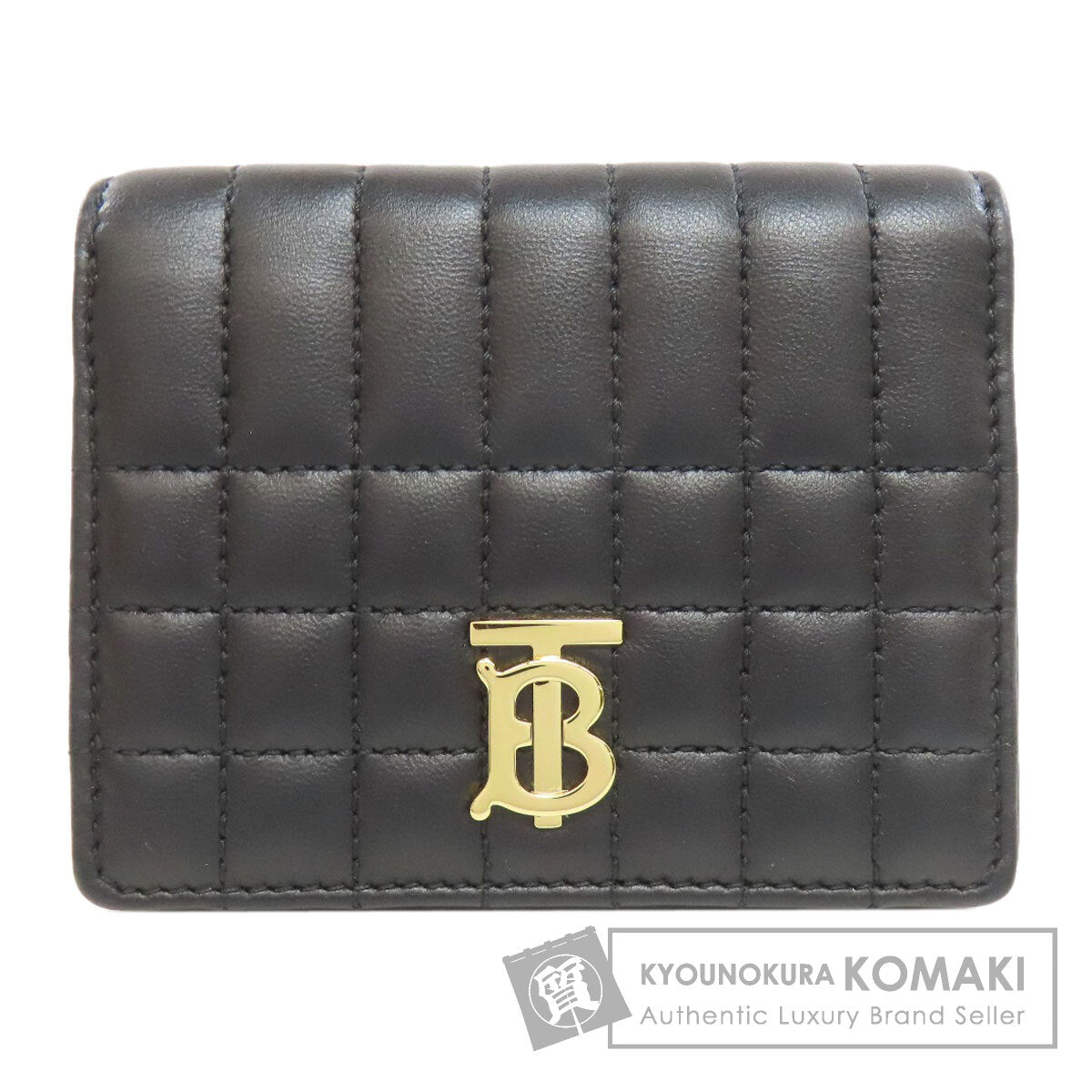 BURBERRY バーバリー ローラ TBロゴ 二つ折り財布（小銭入れあり） レザー レディース 中古