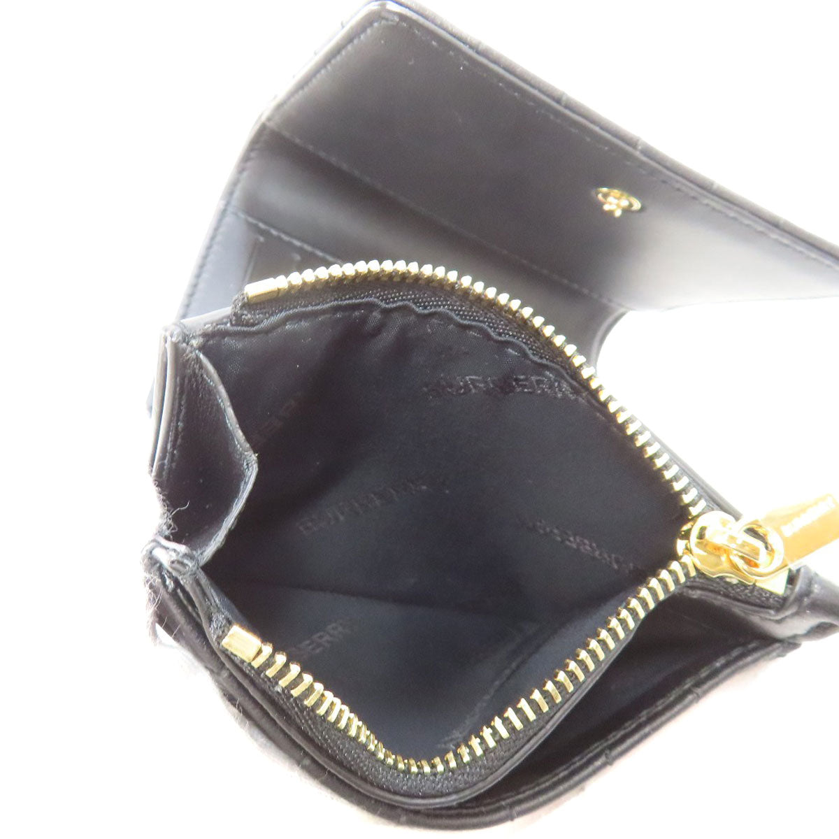 BURBERRY バーバリー ローラ TBロゴ 二つ折り財布（小銭入れあり） レザー レディース 中古