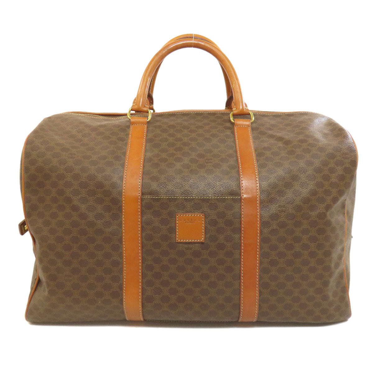CELINE セリーヌ マカダム柄 ボストンバッグ PVC レディース 中古