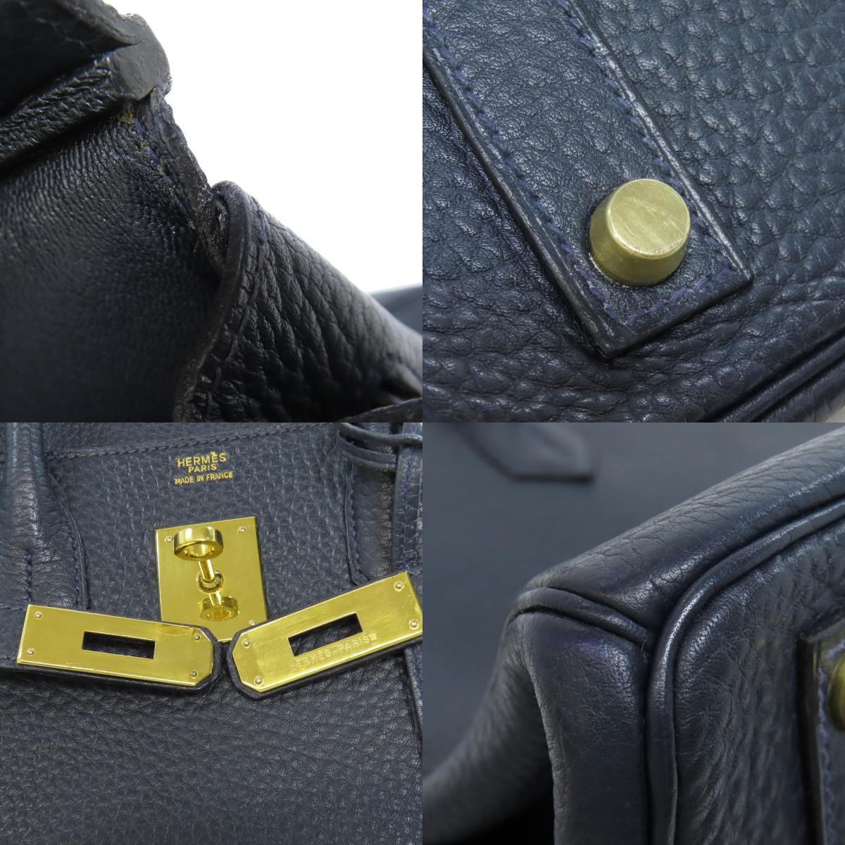 HERMES エルメス オータクロア32 ゴールド金具 ハンドバッグ トゴ レディース 中古