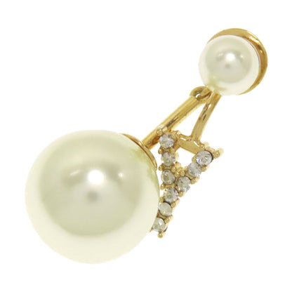 CHRISTIAN DIOR クリスチャンディオール Yイニシャル フェイクパール タイピン 金属製 メンズ 中古