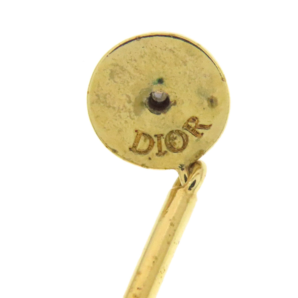 CHRISTIAN DIOR クリスチャンディオール Yイニシャル フェイクパール タイピン 金属製 メンズ 中古