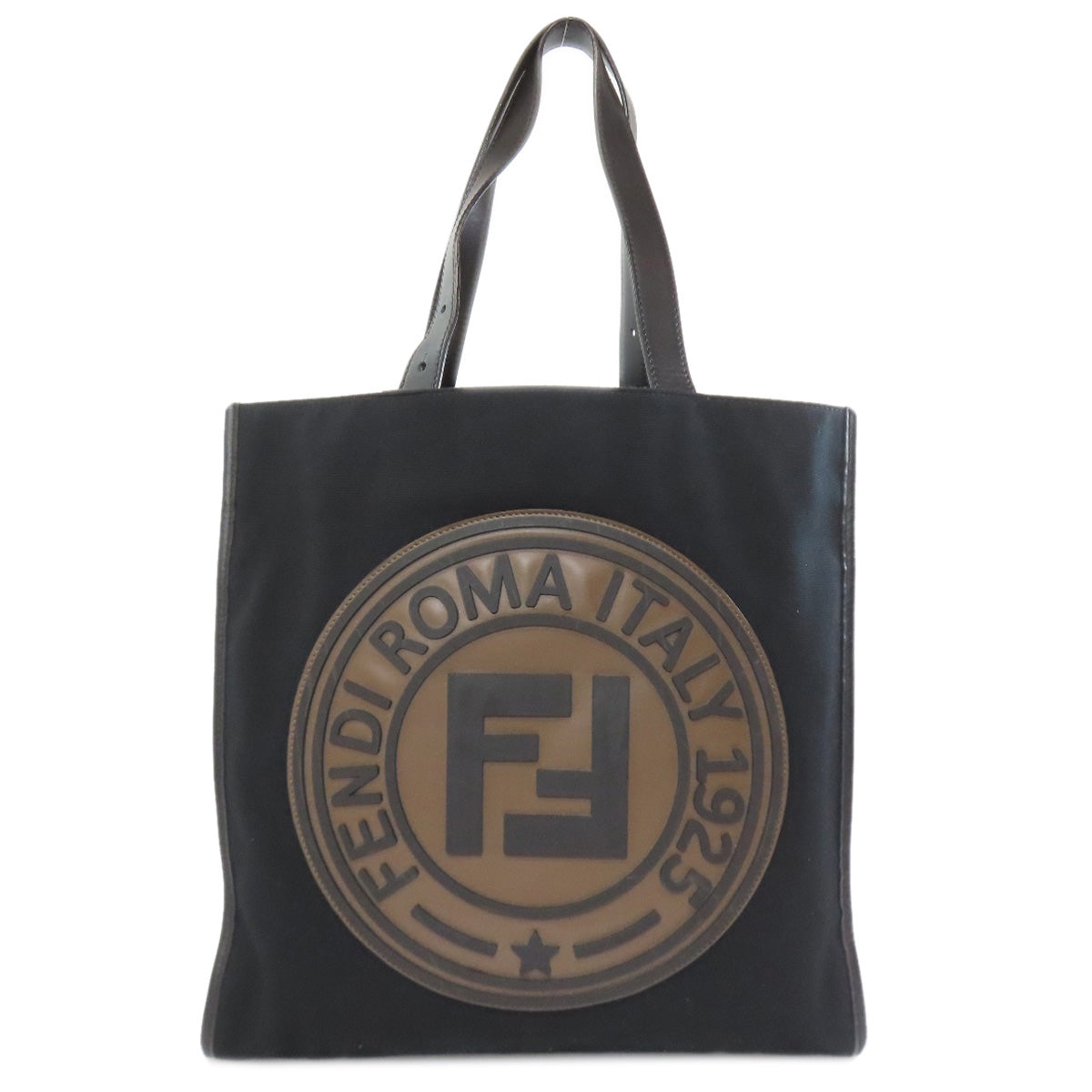 FENDI フェンディ ロゴ トートバッグ キャンバス レディース 中古