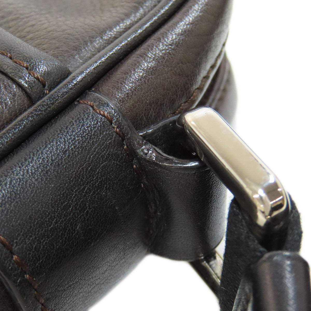 LOEWE ロエベ アナグラム ショルダーバッグ レザー レディース 中古