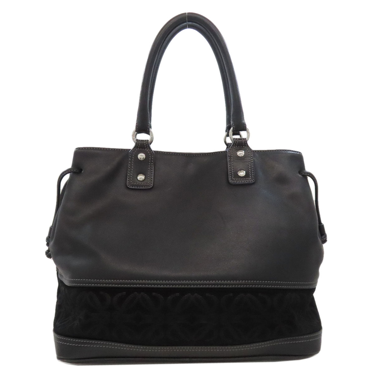 LOEWE ロエベ ロゴ ハンドバッグ レザー レディース 中古