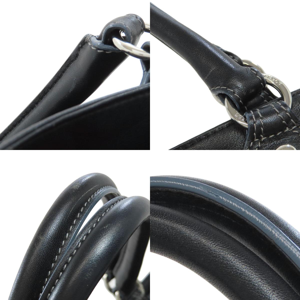 LOEWE ロエベ ロゴ ハンドバッグ レザー レディース 中古