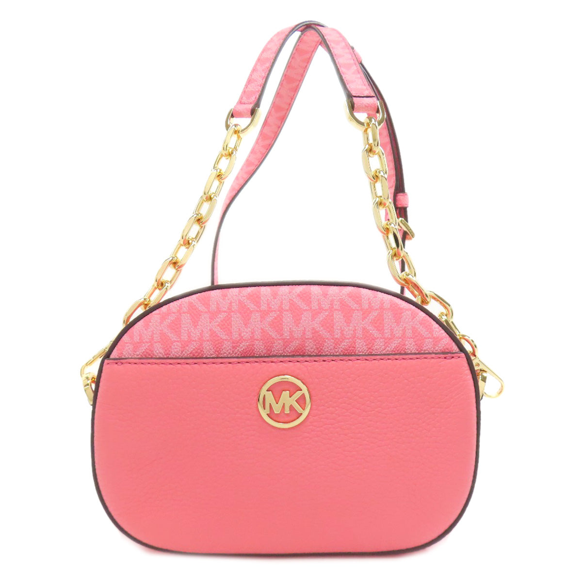 Michael Kors マイケルコース MKシグネチャー　チェーンショルダー ショルダーバッグ レザー レディース 中古