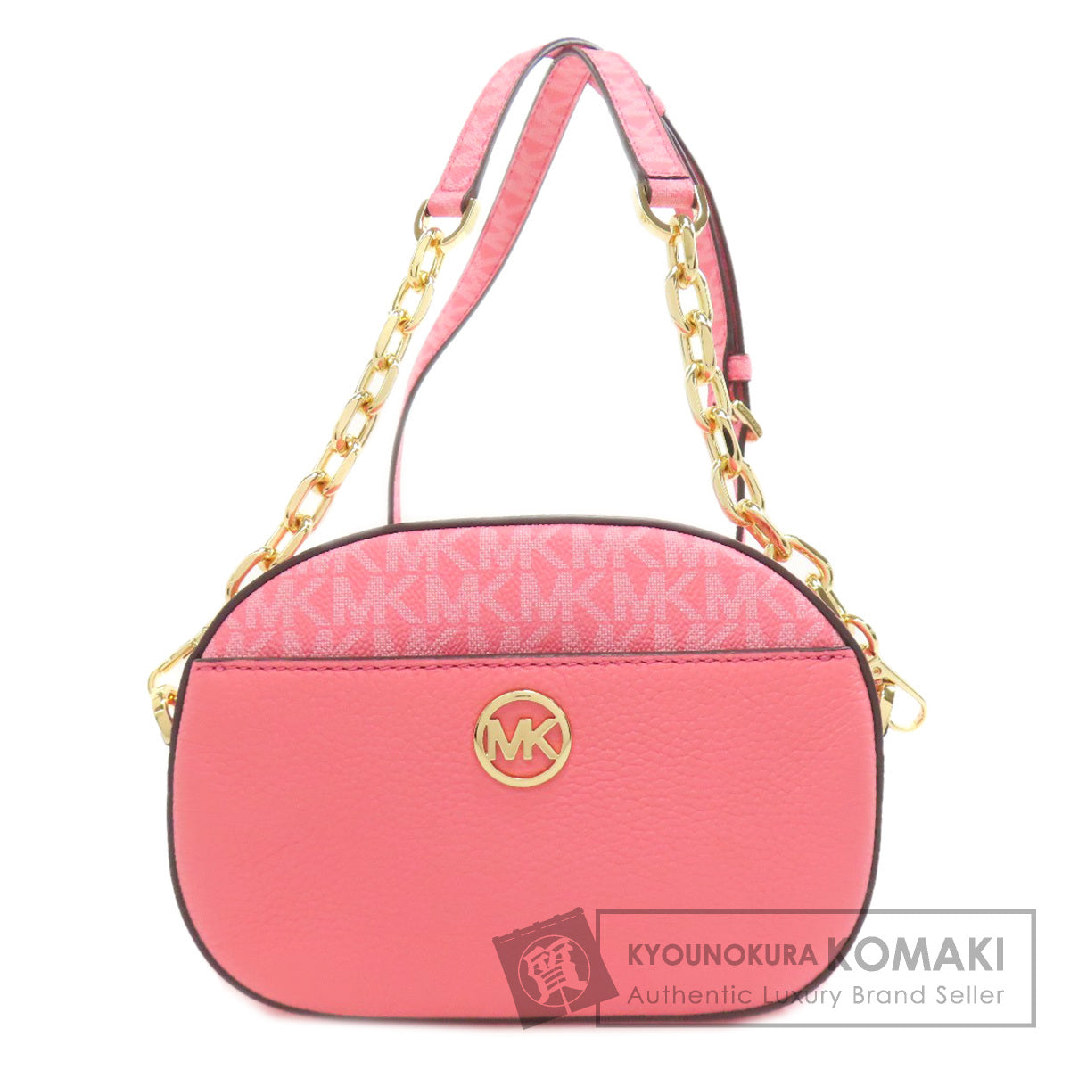 Michael Kors マイケルコース MKシグネチャー　チェーンショルダー ショルダーバッグ レザー レディース 中古