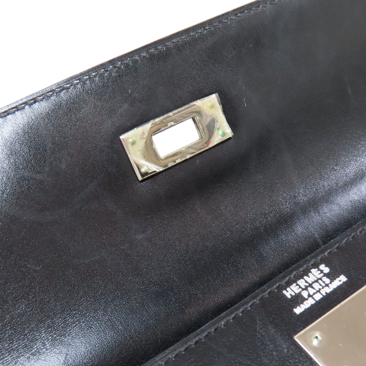 HERMES エルメス ケリー32 外縫い シルバー金具 ハンドバッグ ボックスカーフ レディース 中古