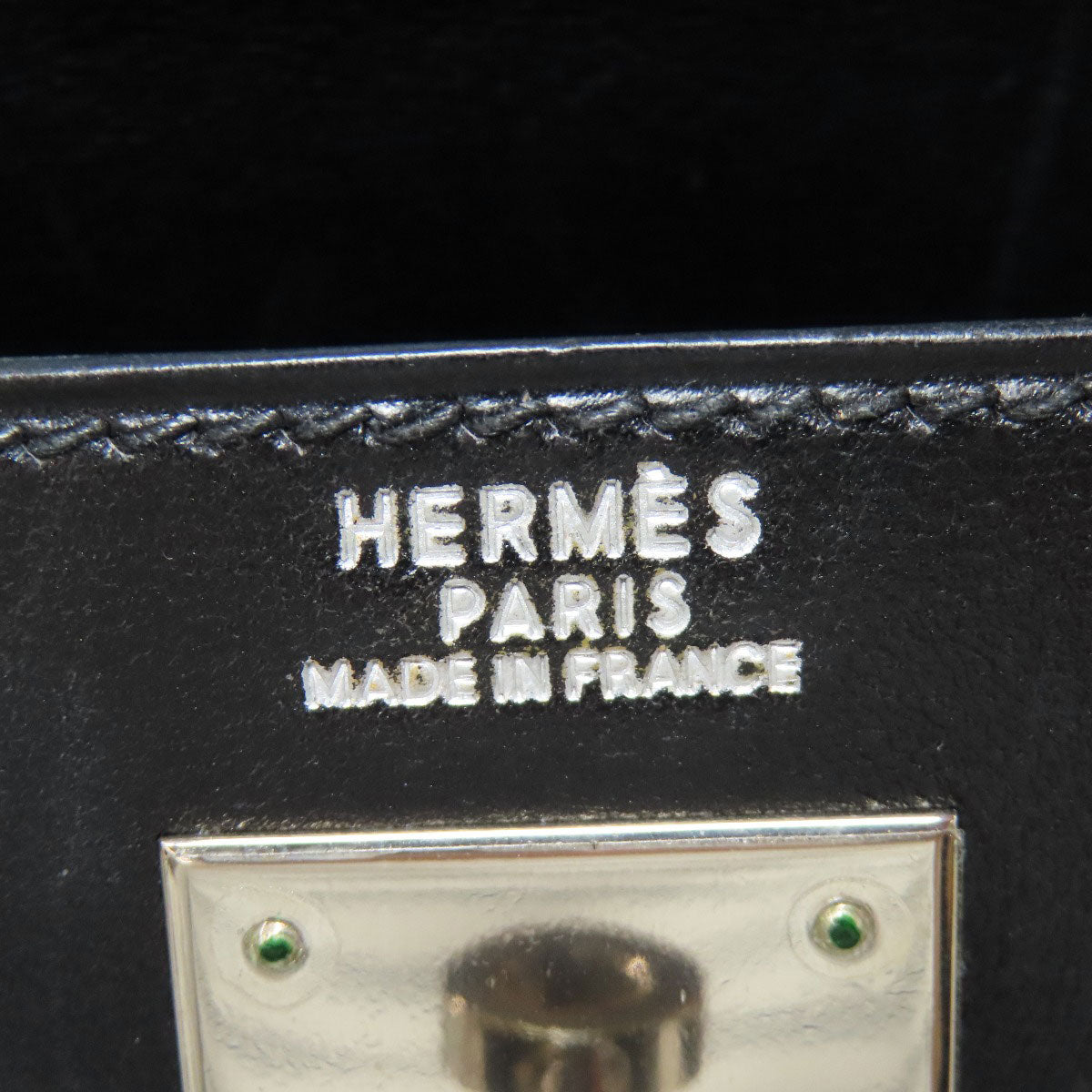 HERMES エルメス ケリー32 外縫い シルバー金具 ハンドバッグ ボックスカーフ レディース 中古