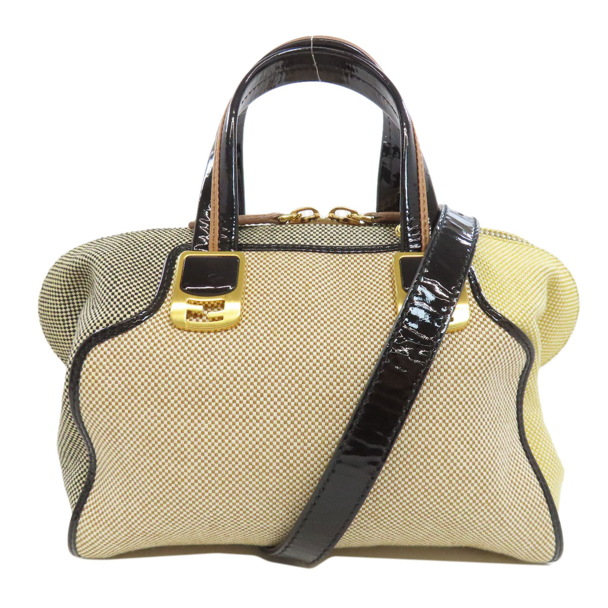 FENDI フェンディ 2WAY ハンドバッグ キャンバス レディース 中古