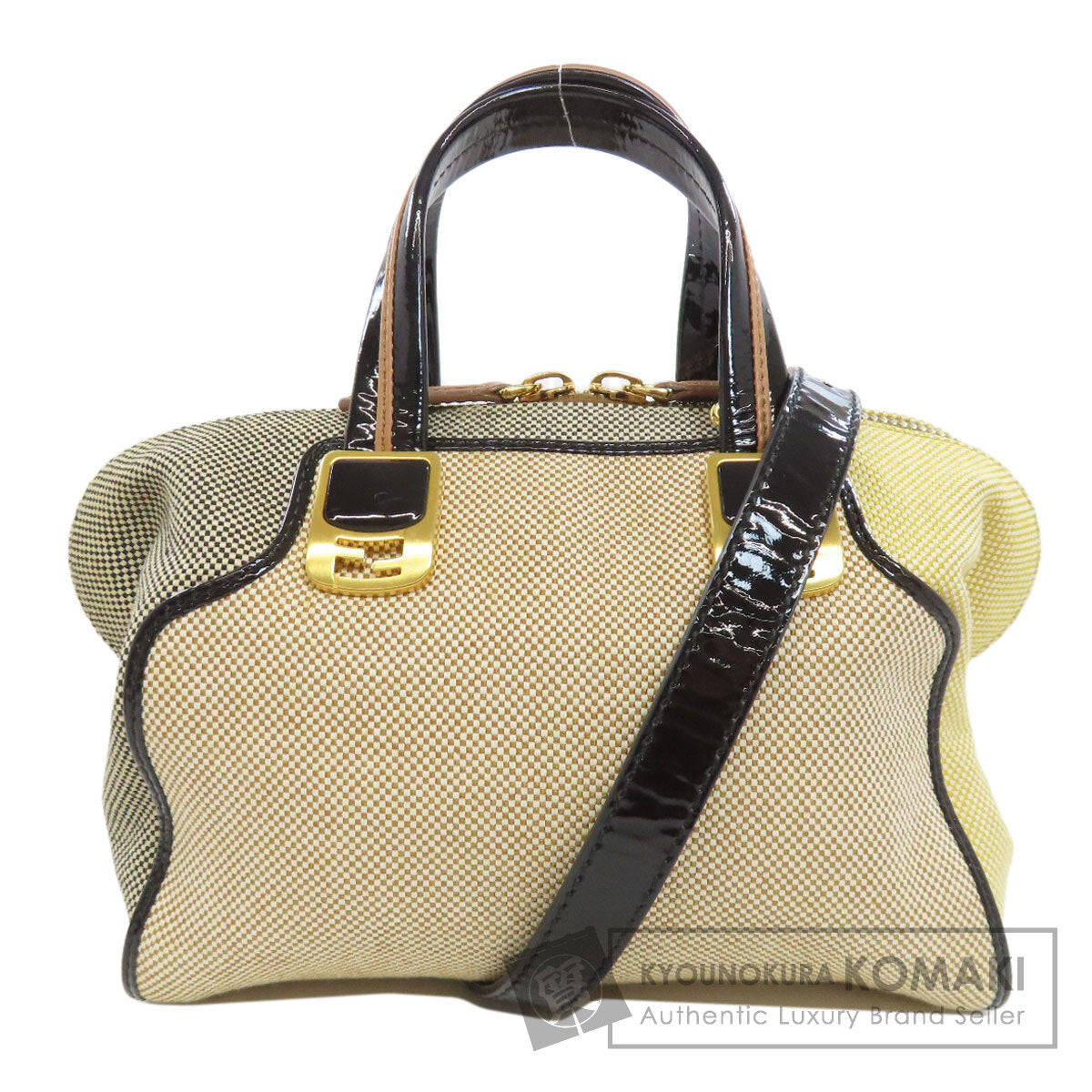 FENDI フェンディ 2WAY ハンドバッグ キャンバス レディース 中古