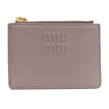 MIUMIU ミュウミュウ ロゴ カードケース レザー レディース 中古