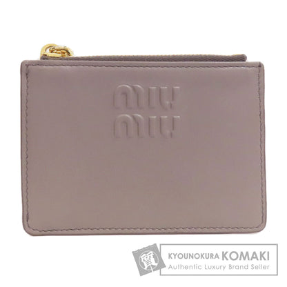 MIUMIU ミュウミュウ ロゴ カードケース レザー レディース 中古