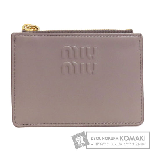 MIUMIU ミュウミュウ ロゴ カードケース レザー レディース 中古