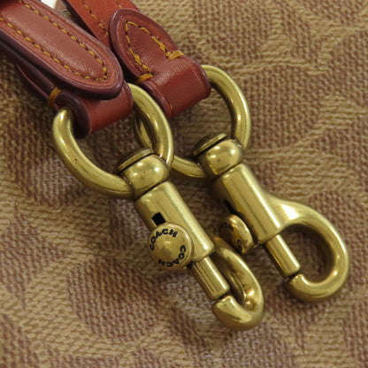 COACH コーチ F79364 エリス サッチェル シグネチャー 2WAY ハンドバッグ PVC レディース 中古