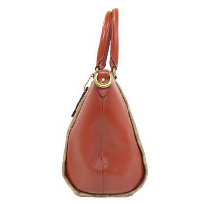 COACH コーチ F79364 エリス サッチェル シグネチャー 2WAY ハンドバッグ PVC レディース 中古
