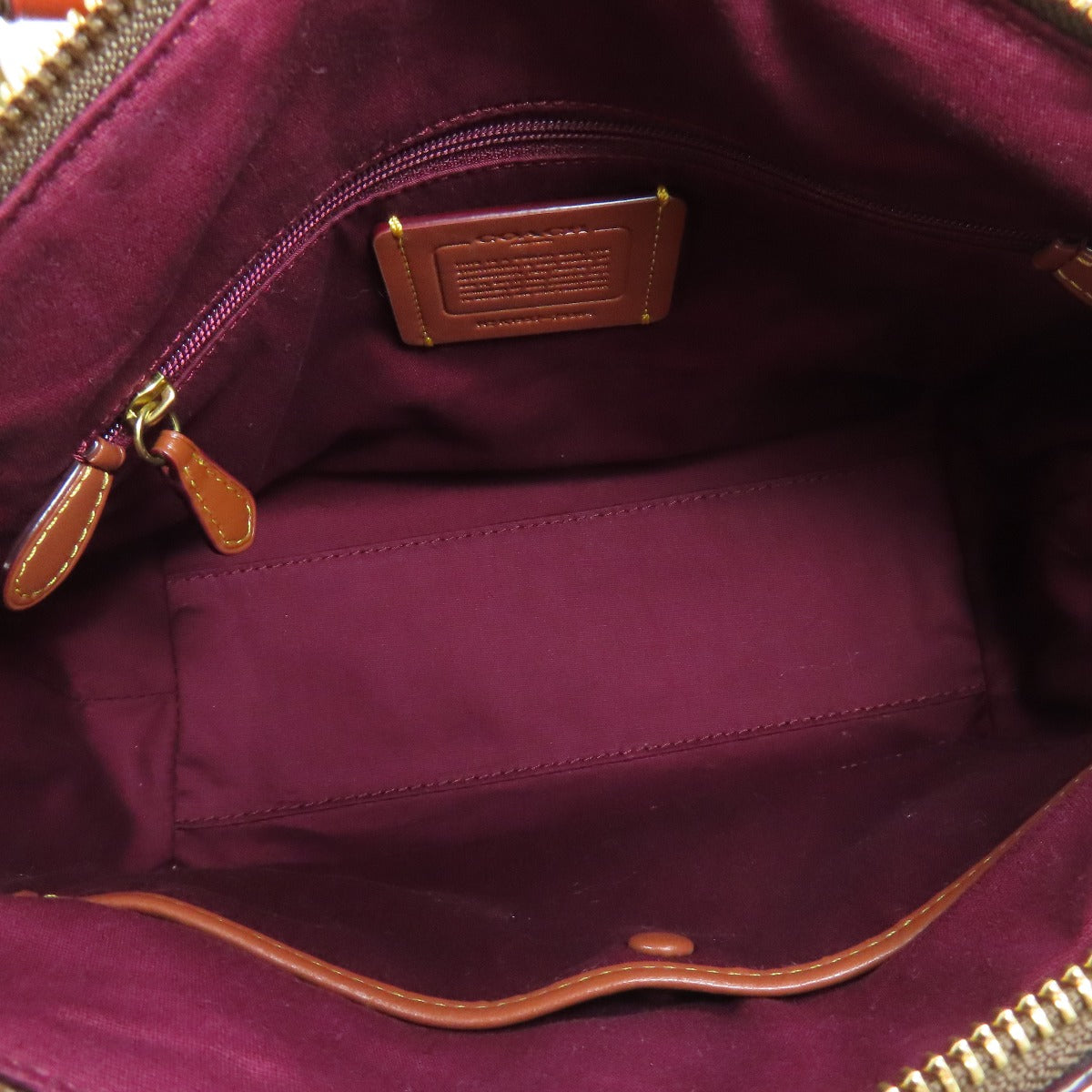 COACH コーチ F79364 エリス サッチェル シグネチャー 2WAY ハンドバッグ PVC レディース 中古