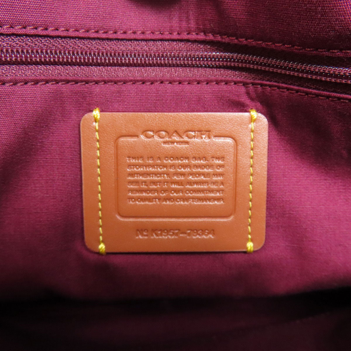 COACH コーチ F79364 エリス サッチェル シグネチャー 2WAY ハンドバッグ PVC レディース 中古
