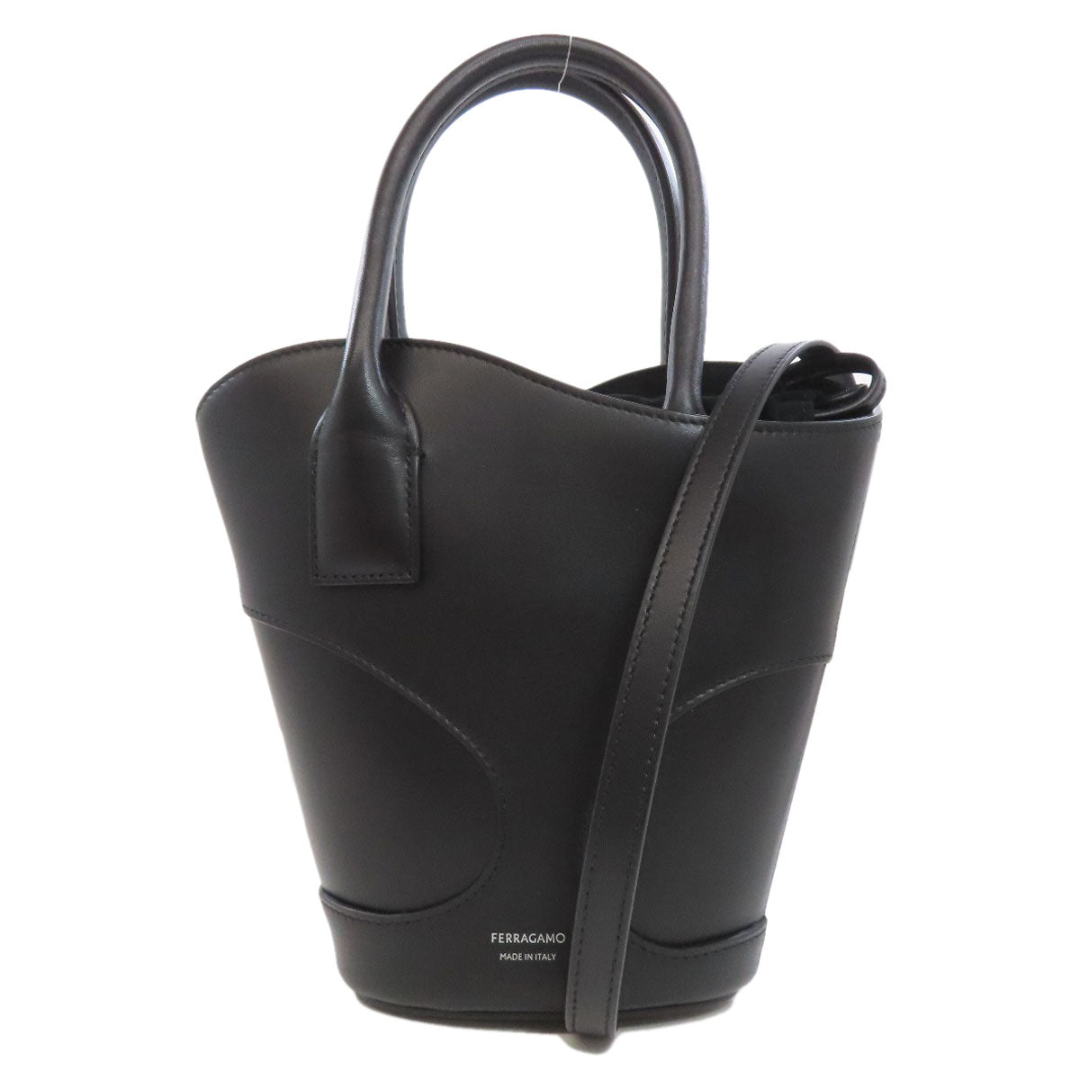 Salvatore Ferragamo サルヴァトーレフェラガモ カットアウト 2WAY ハンドバッグ カーフ レディース 中古