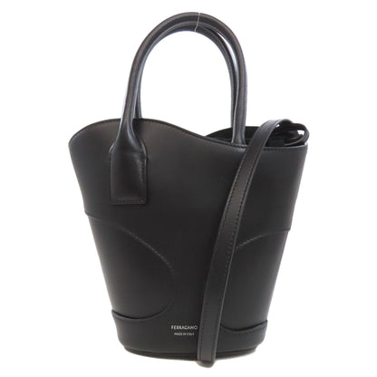 Salvatore Ferragamo サルヴァトーレフェラガモ カットアウト 2WAY ハンドバッグ カーフ レディース 中古