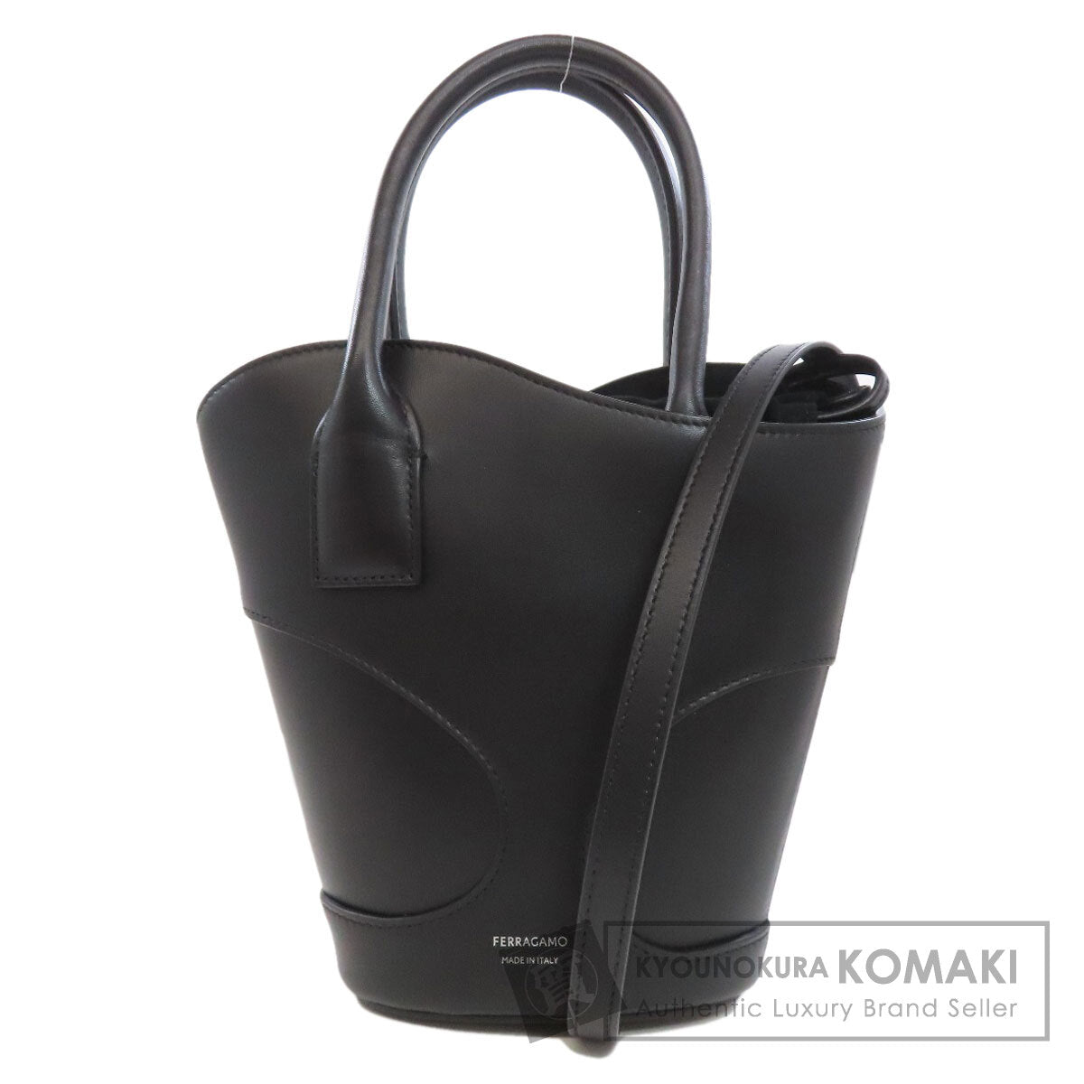 Salvatore Ferragamo サルヴァトーレフェラガモ カットアウト 2WAY ハンドバッグ カーフ レディース 中古