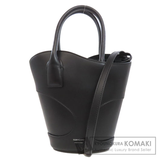 Salvatore Ferragamo サルヴァトーレフェラガモ カットアウト 2WAY ハンドバッグ カーフ レディース 中古