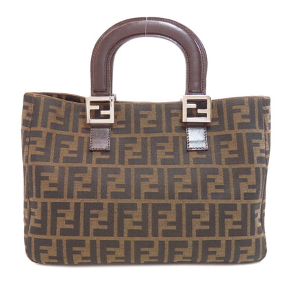 FENDI フェンディ ズッカ柄 ハンドバッグ キャンバス レディース 中古