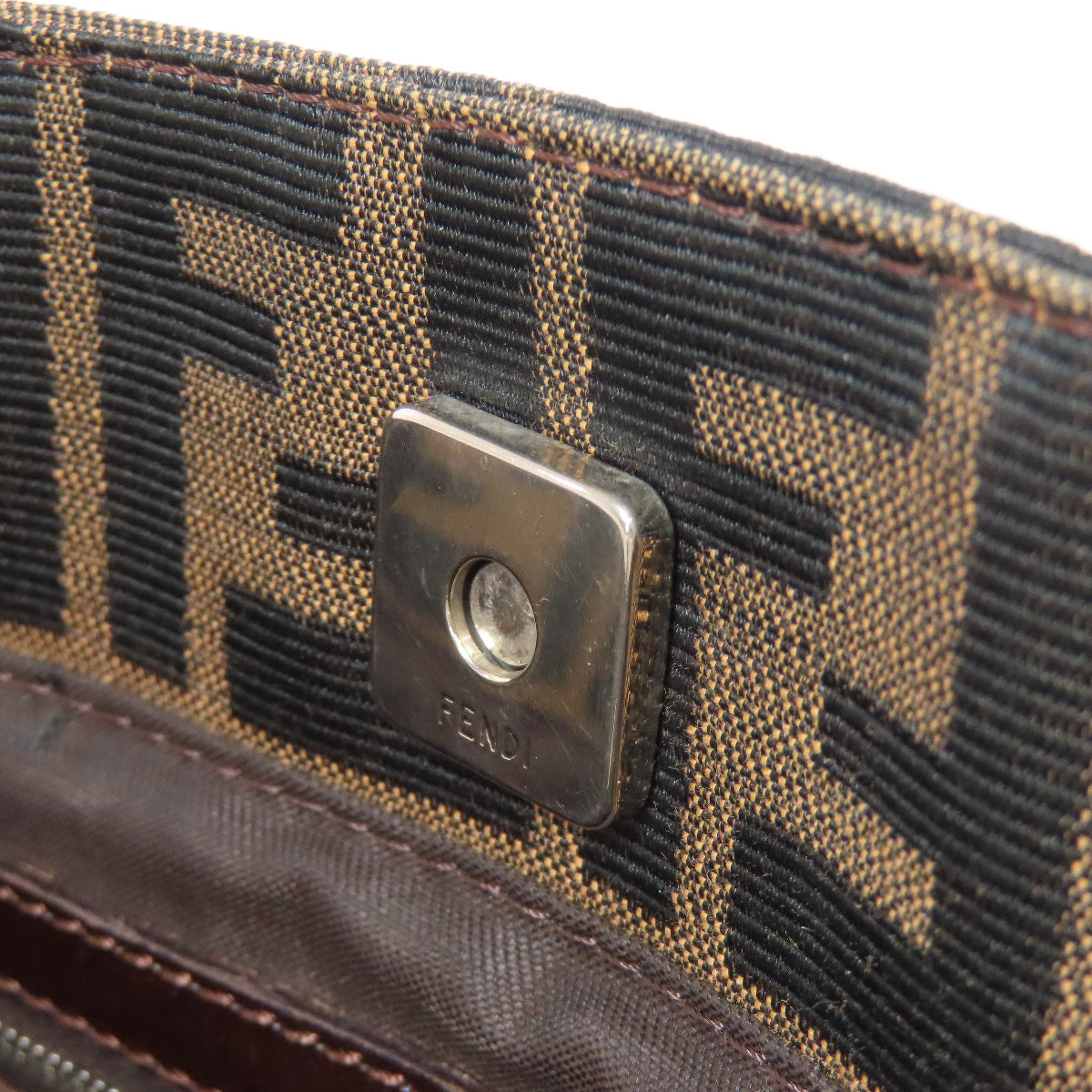 FENDI フェンディ ズッカ柄 ハンドバッグ キャンバス レディース 中古