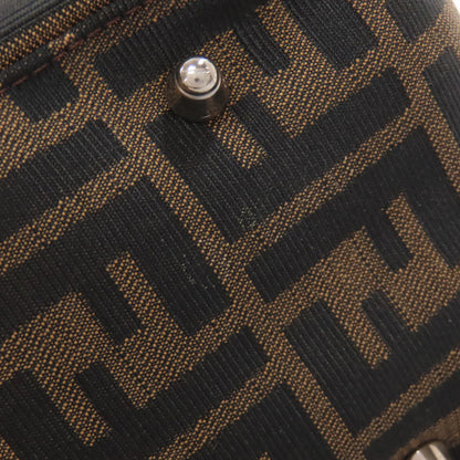 FENDI フェンディ ズッカ柄 ハンドバッグ キャンバス レディース 中古