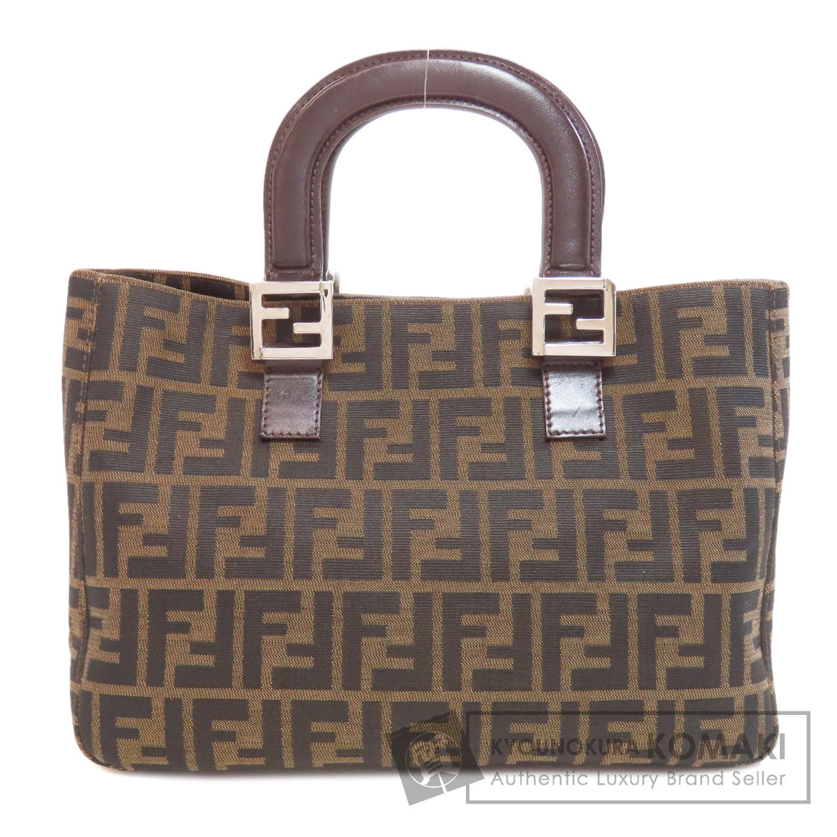 FENDI フェンディ ズッカ柄 ハンドバッグ キャンバス レディース 中古
