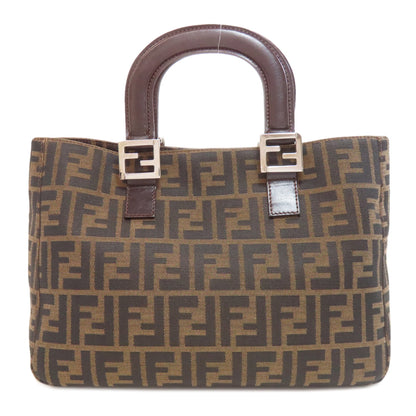 FENDI フェンディ ズッカ柄 ハンドバッグ キャンバス レディース 中古