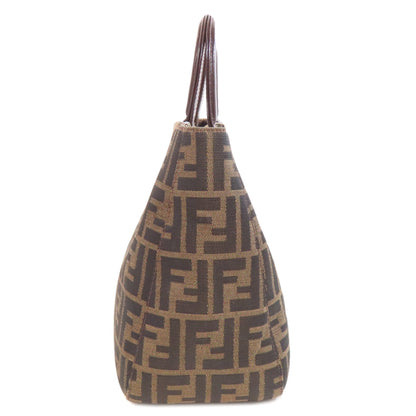 FENDI フェンディ ズッカ柄 ハンドバッグ キャンバス レディース 中古