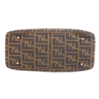FENDI フェンディ ズッカ柄 ハンドバッグ キャンバス レディース 中古