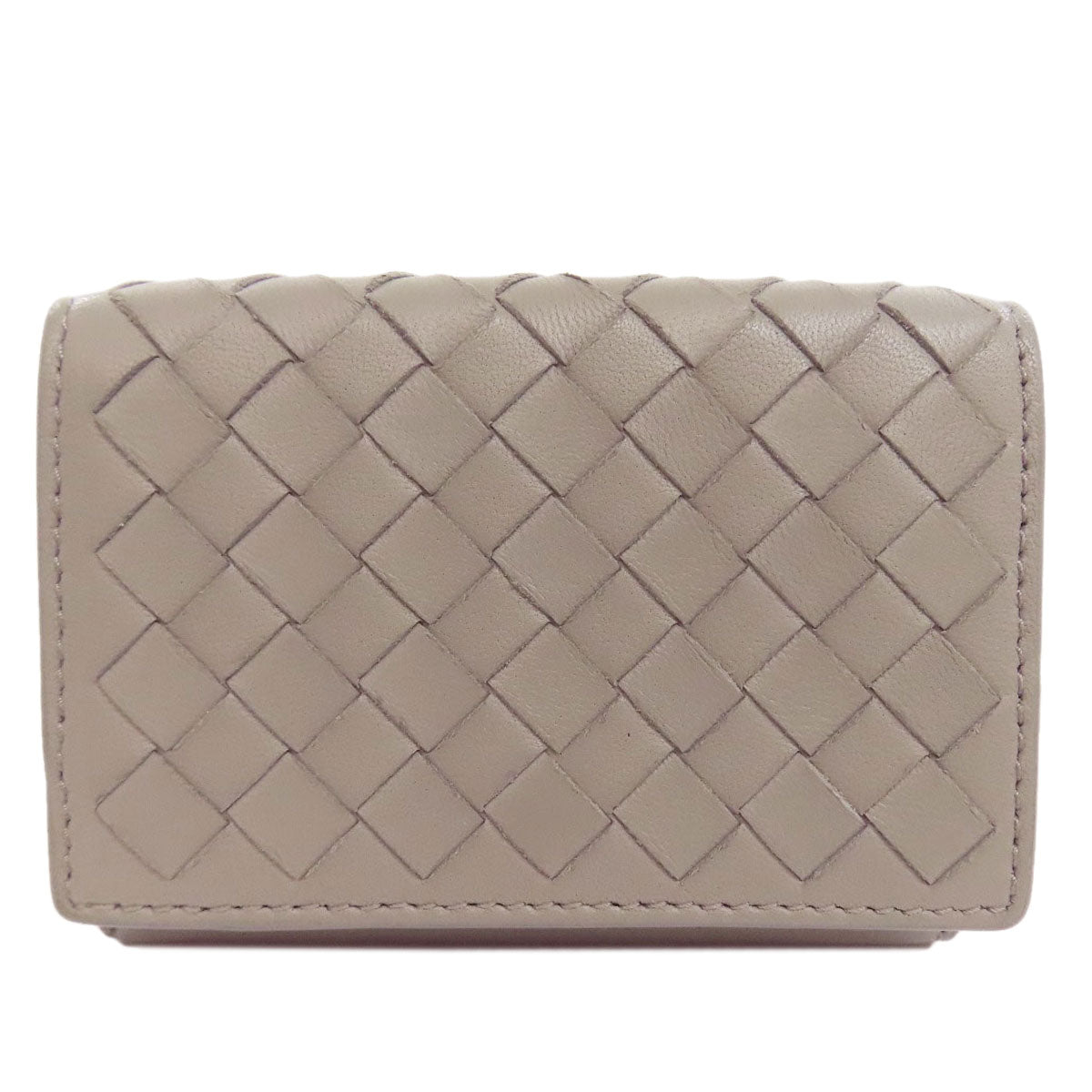 BOTTEGA VENETA ボッテガヴェネタ コンパクトウォレット イントレチャート 二つ折り財布（小銭入れあり） カーフ レディース 中古