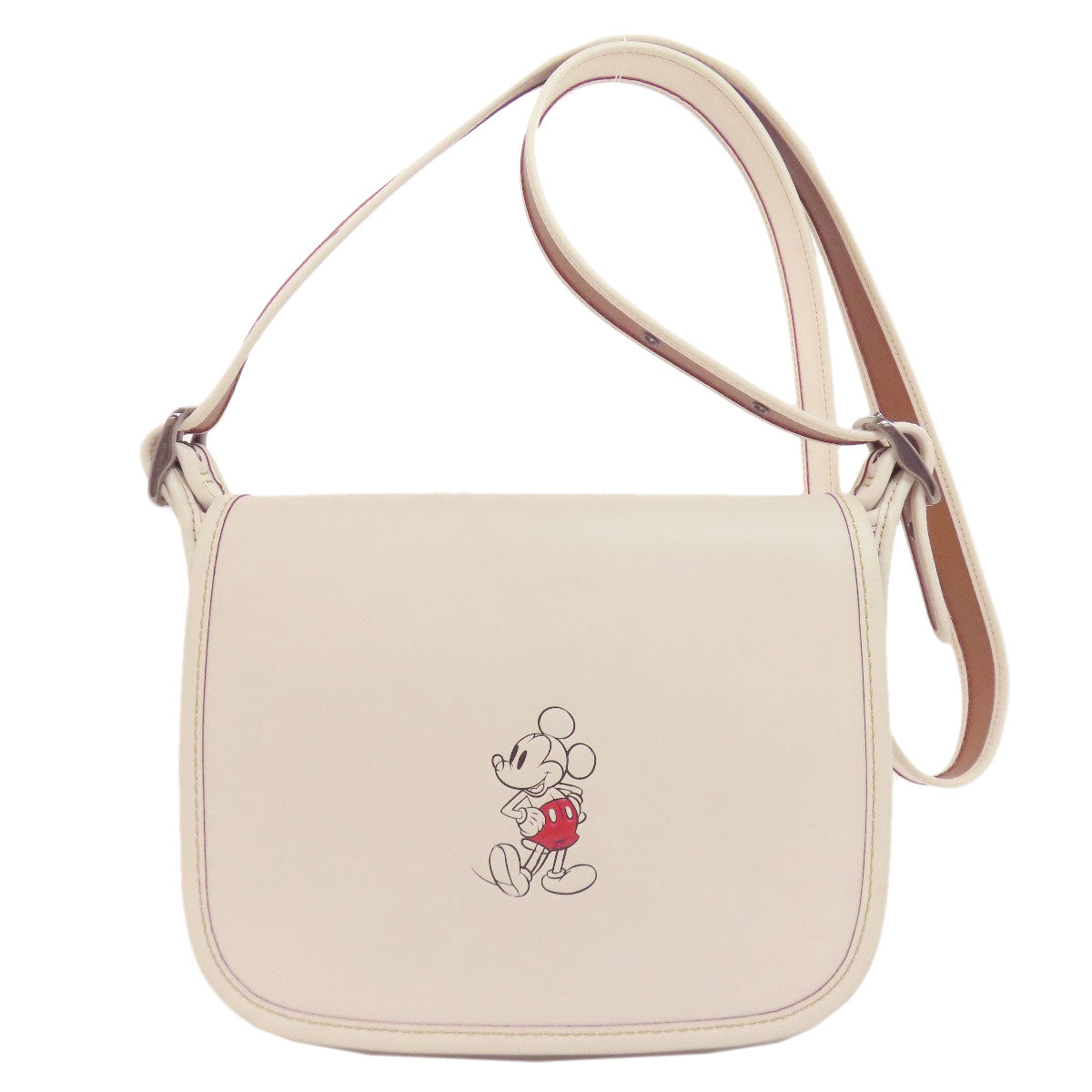 COACH コーチ F59359 ミッキーマウス ショルダーバッグ レザー レディース 中古