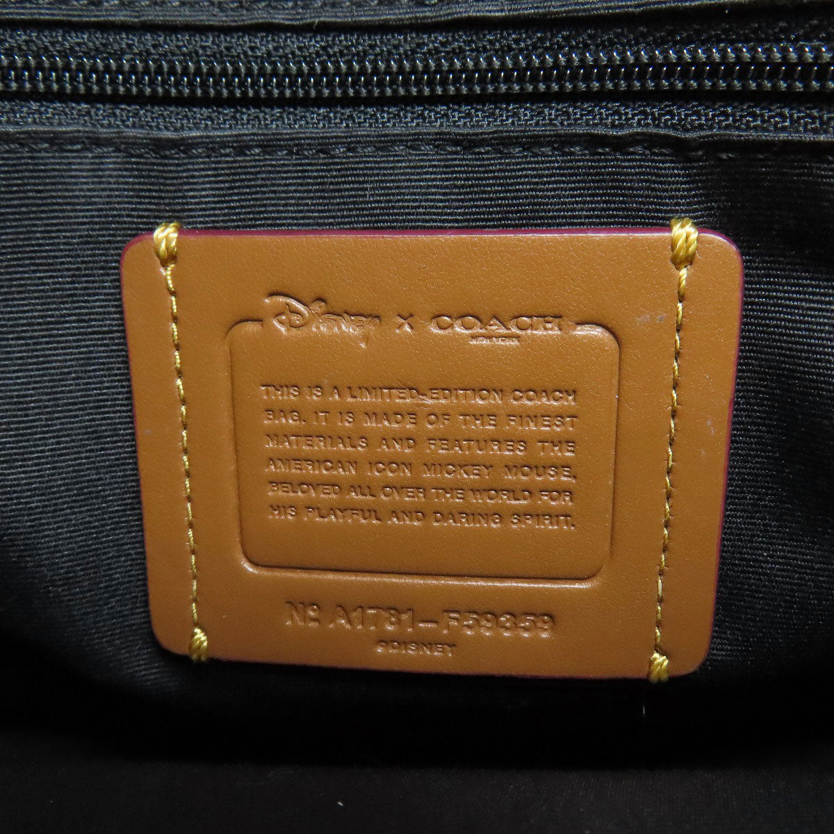 COACH コーチ F59359 ミッキーマウス ショルダーバッグ レザー レディース 中古