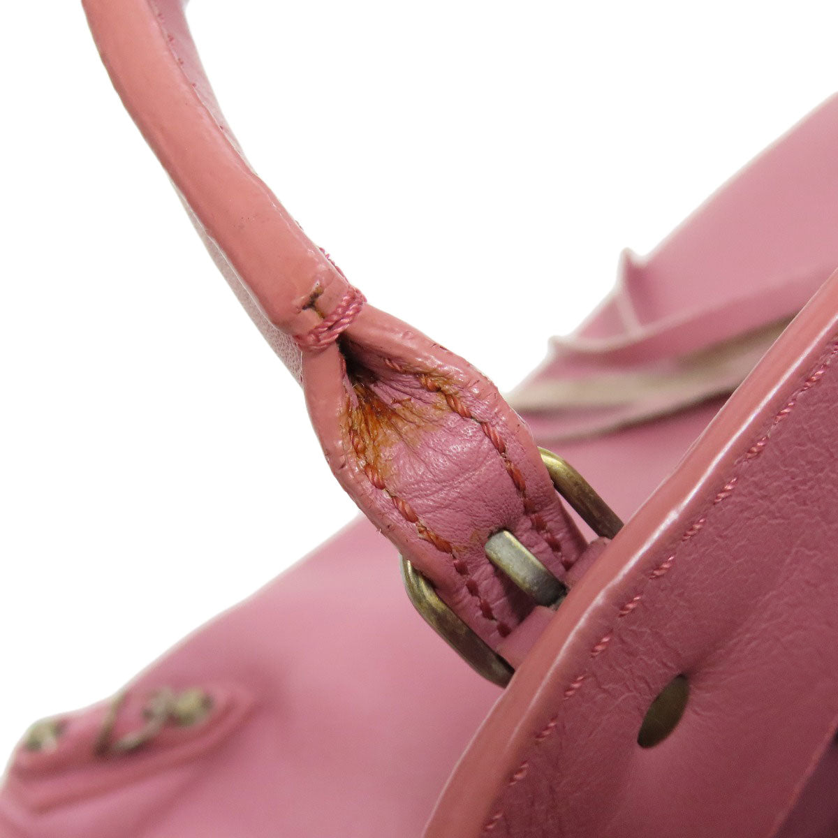 BALENCIAGA バレンシアガ 305572 ペーパーバッグ ミニ 2WAY ハンドバッグ カーフ レディース 中古
