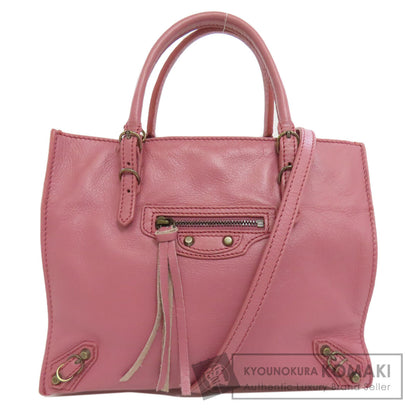BALENCIAGA バレンシアガ 305572 ペーパーバッグ ミニ 2WAY ハンドバッグ カーフ レディース 中古