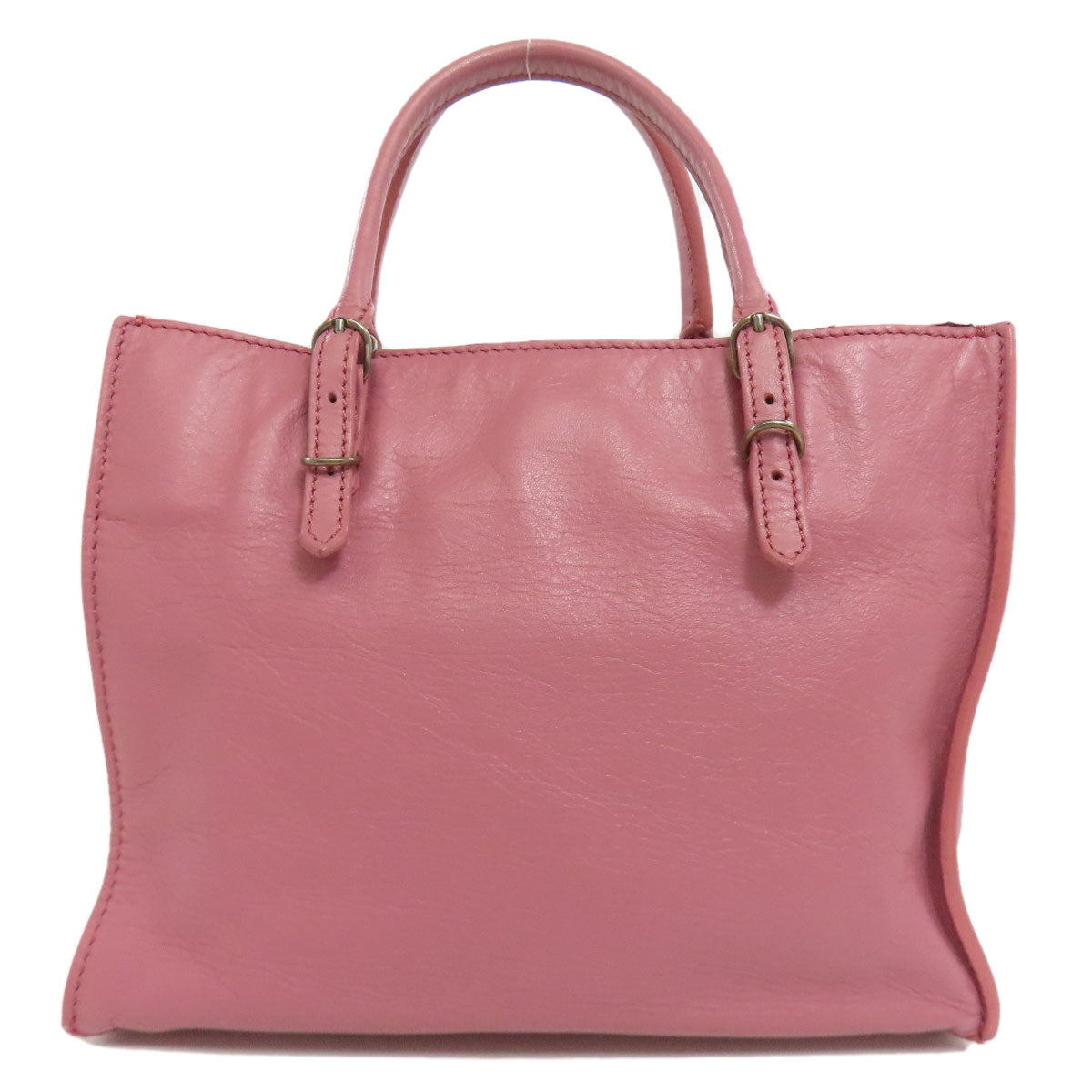 BALENCIAGA バレンシアガ 305572 ペーパーバッグ ミニ 2WAY ハンドバッグ カーフ レディース 中古