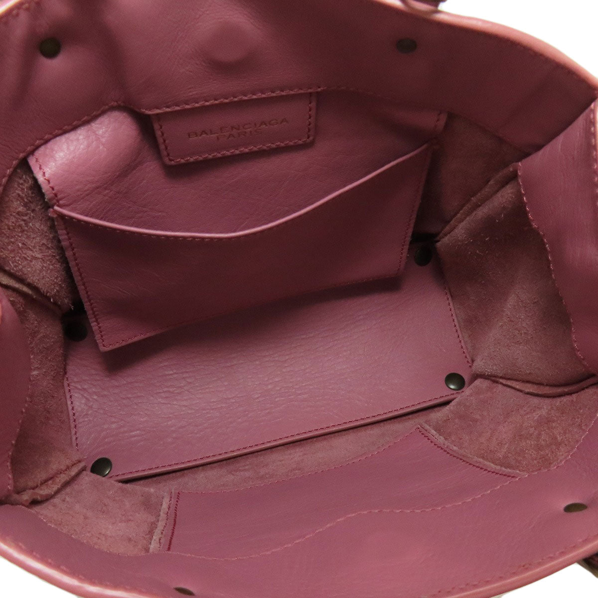 BALENCIAGA バレンシアガ 305572 ペーパーバッグ ミニ 2WAY ハンドバッグ カーフ レディース 中古