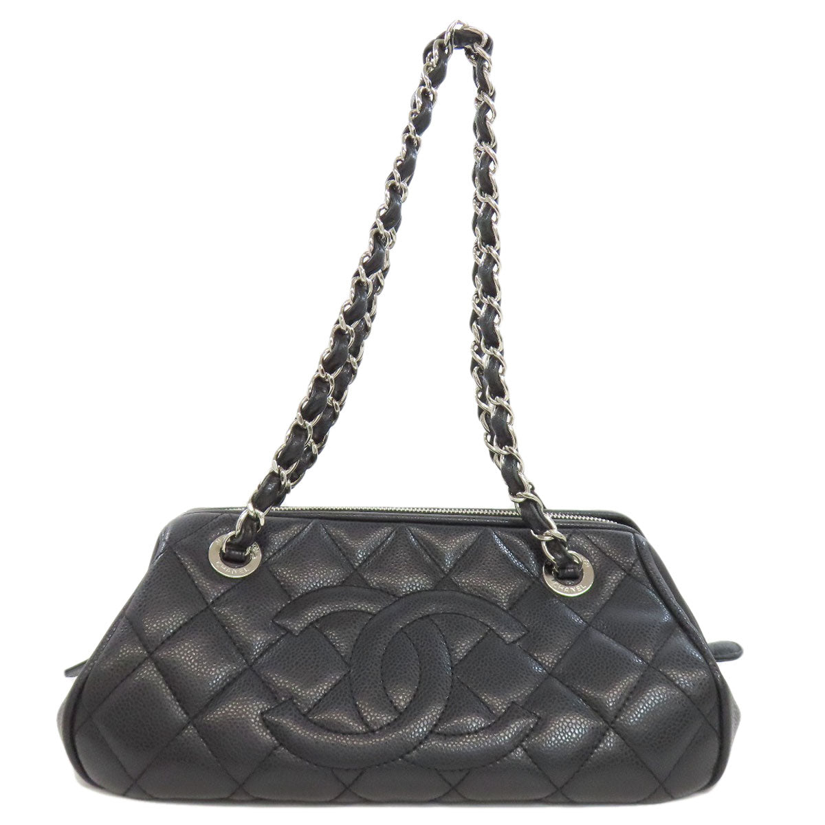 CHANEL シャネル マトラッセ シルバー金具 トートバッグ グレインド カーフスキン レディース 中古