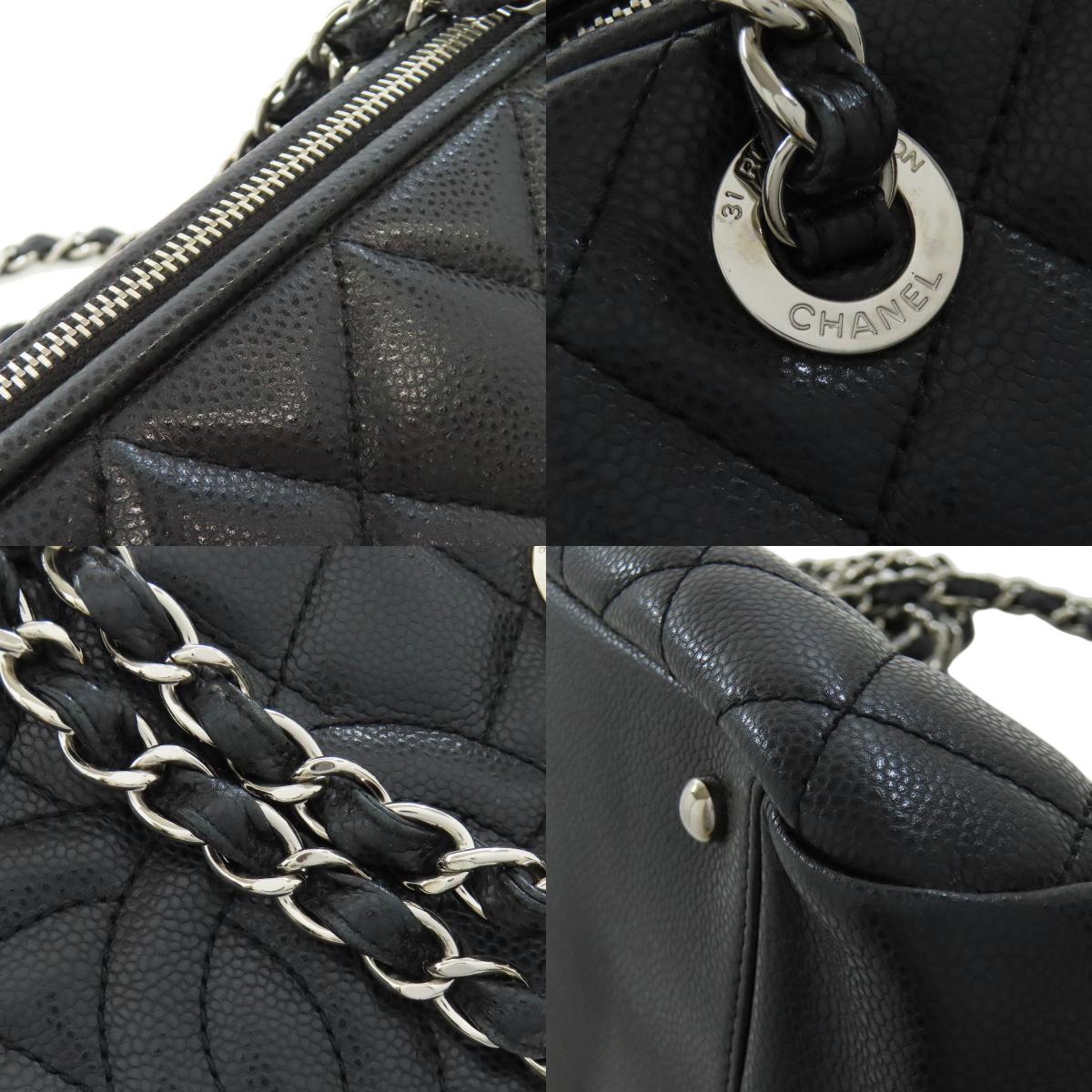CHANEL シャネル マトラッセ シルバー金具 トートバッグ グレインド カーフスキン レディース 中古