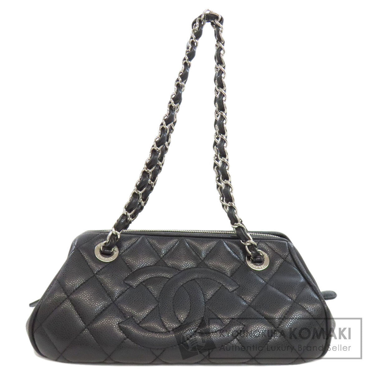 CHANEL シャネル マトラッセ シルバー金具 トートバッグ グレインド カーフスキン レディース 中古