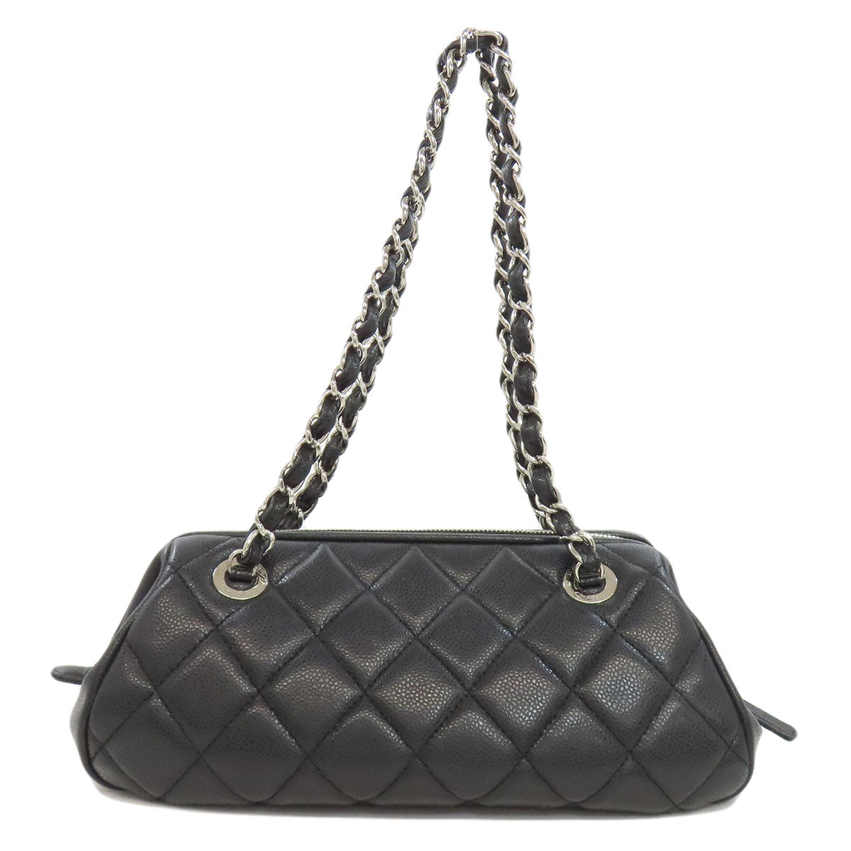 CHANEL シャネル マトラッセ シルバー金具 トートバッグ グレインド カーフスキン レディース 中古