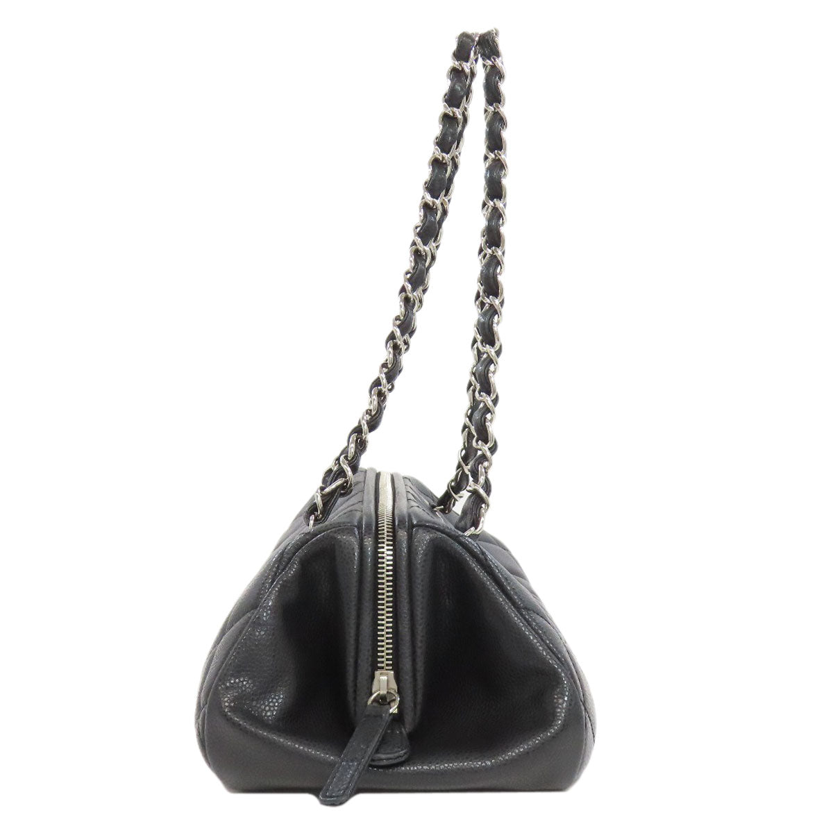 CHANEL シャネル マトラッセ シルバー金具 トートバッグ グレインド カーフスキン レディース 中古