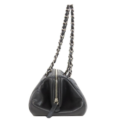 CHANEL シャネル マトラッセ シルバー金具 トートバッグ グレインド カーフスキン レディース 中古