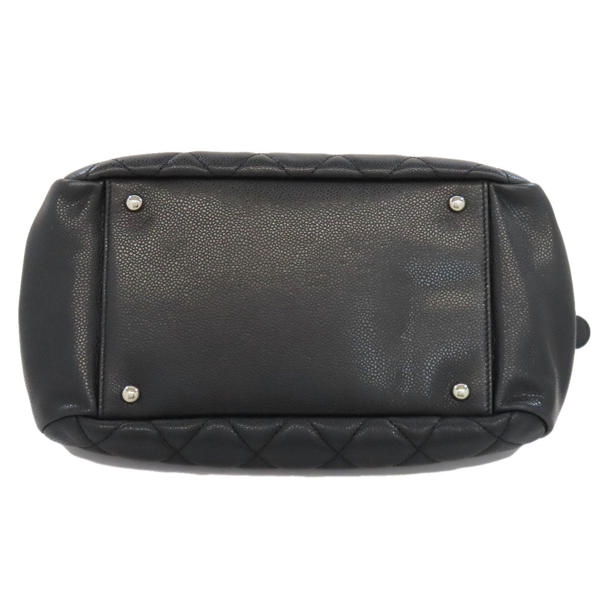 CHANEL シャネル マトラッセ シルバー金具 トートバッグ グレインド カーフスキン レディース 中古