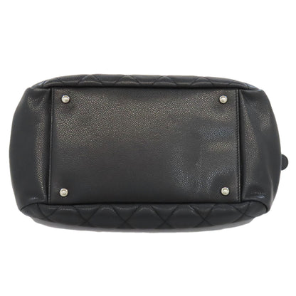 CHANEL シャネル マトラッセ シルバー金具 トートバッグ グレインド カーフスキン レディース 中古